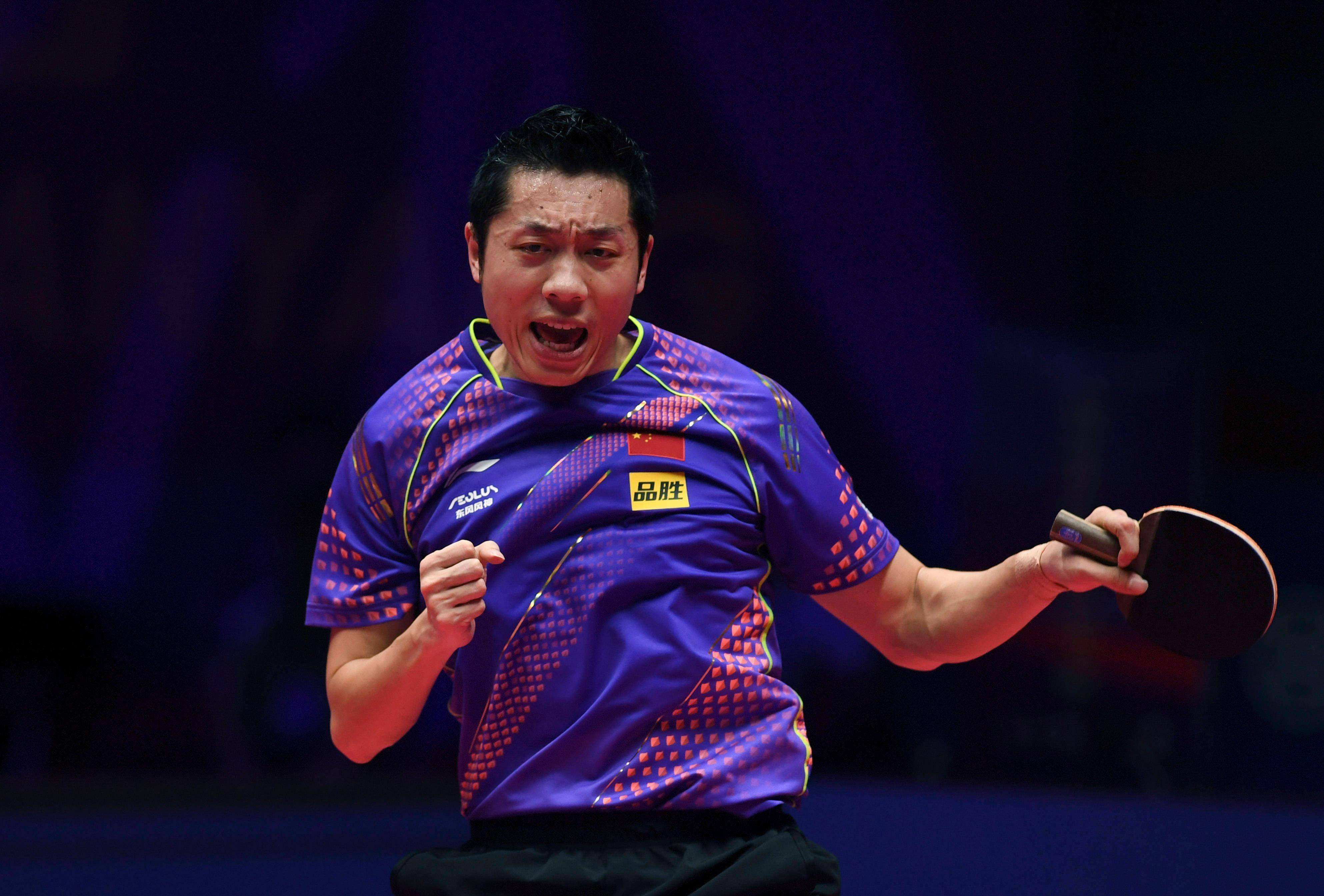 比利时乒乓球队鏖战法国乒乓球队，许昕关键制胜